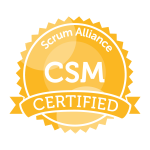 scrum alliance CSM certified srcum master badge transparent png logo