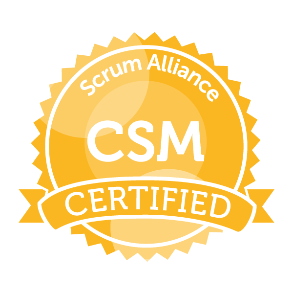 scrum alliance CSM certified srcum master badge transparent png logo