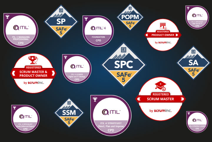 verify your acclaim digital badges achievement certification exam passing valueinsights switzerland training agile itil scrum safe