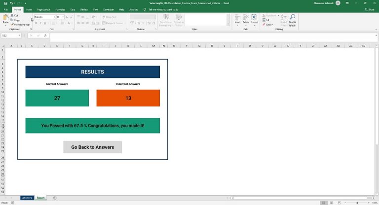 Test ITIL-4-Foundation Result