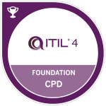 itil 4 foundation badge cpd transparent logo png
