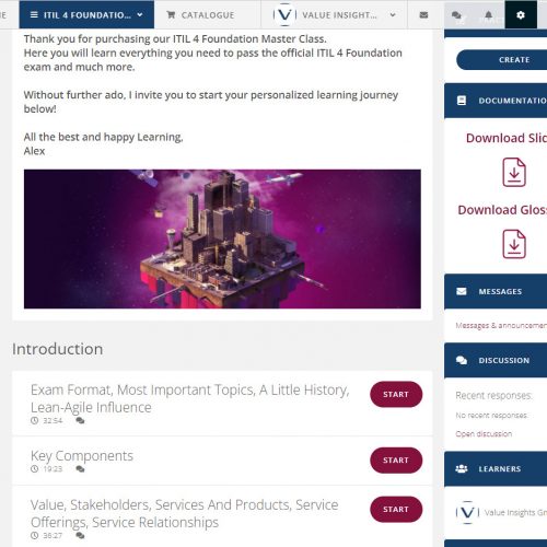 Premium ITIL® 4 Foundation ELearning Including FREE Exam Voucher