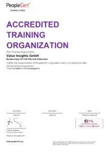 accredited official itil 4 training trainer affiliate company organization people cert axelos value insights